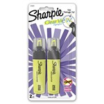 SHARPIE HIGHLIGHTER CLEAR VIEW TANK YELLOW PACK 2