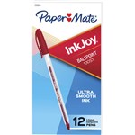 PAPERMATE AP012974 INKJOY 100 BALLPOINT PEN MEDIUM RED BOX 12