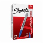 SHARPIE PERMANENT MARKER BULLET FINE 10MM BLUE BOX 12