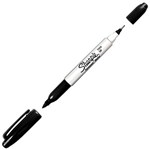 SHARPIE S32001 TWIN TIP PERMANENT MARKER BLACK