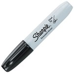 SHARPIE 38201 PERMANENT MARKER CHISEL POINT 10MM  5MM BLACK