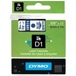 DYMO 40914 D1 TAPE 9MM X 7M BLUE ON WHITE
