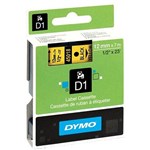 DYMO 45018 D1 TAPE 12MM X 7MTR BLACK ON YELLOW