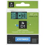 DYMO 45019 D1 TAPE 12MM X 7M BLACK ON GREEN