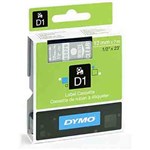 DYMO 45020 D1 TAPE 12MM X 7M WHITE ON CLEAR