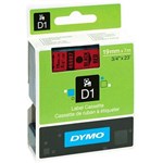 DYMO 45807 D1 TAPE 19MM X 7M BLACK ON RED