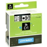 DYMO 53710 D1 TAPE 24MM X 7M BLACK ON CLEAR