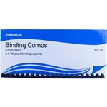 PLASTIC BINDING COMB 12MM 21 LOOP 95 PAGE CAPACITY A4 BLACK BOX 100