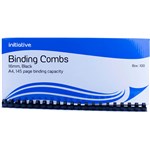 INITIATIVE PLASTIC BINDING COMB 16MM 21 LOOP 145 PAGE CAPACITY A4 BLACK BOX 100