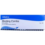 PLASTIC BINDING COMB 6MM 21 LOOP 25 PAGE CAPACITY A4 BLACK BOX 100