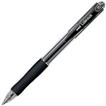 UNIBALL SN100FBK LAKNOCK RETRACTABLE BALLPOINT PEN 07MM FINE BLACK BX12