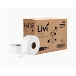 LIVI 1100E ESSENTIALS JUMBO ROLL TOILET EMBOSSED 2 PLY 300M CTN8