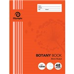 OLYMPIC STRIPE BOTANY BOOK STAPLED 8MM RULED 55GSM 48 PAGE 225 X 175MM