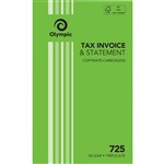 OLYMPIC 140871 725 INVOICE AND STATEMENT BOOK CARBONLESS 200X125MM TRIPLICATE