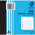 OLYMPIC NO5 DUPLICATE DOCKET BOOK 50 PAGE 120 X 125MM