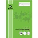 OLYMPIC D186I EXERCISE BOOK 18MM DOTTED THIRDS 55GSM 64 PAGE A4