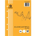 TUDOR 140977 NON REINFORCED LOOSELEAF REFILL A5 6MM PK40
