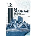 OLYMPIC GH125 GRAPH PAD 1MM SQUARES 70GSM 25 LEAF A4