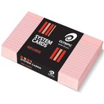 SYSTEM CARDS 127X203MM RULED PINK PK100