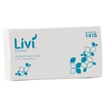 LIVI 1415 ESSENTIALS PREMIUM INTERLEAVED ULTRASLIM HAND TOWEL 23 X 24CM 2PLY PK150 CTN16