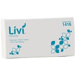 LIVI 1416 ESSENTIALS COMPACT TOWEL 1 PLY 150 SHEET CTN16
