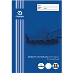 TUDOR 142034 NP432 EXERCISE BOOK NSW RULING DOUBLE RULED 4MM 55GSM 32 PAGE 250 X 176MM NAVY BLUE PACK 20