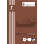 TUDOR 142035 NP632 EXERCISE BOOK NSW RULING DOUBLE RULED 6MM 55GSM 32 PAGE 250 X 176MM DARK BROWN PACK 20