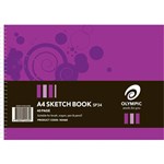 OLYMPIC SP34 SKETCH BOOK SIDE OPEN 110GSM 40 PAGE A4 PACK 10