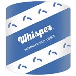 WHISPER PREMIUM TOILET TISSUE ROLL 2PLY 600 SHEETS WHITE CARTON 48