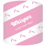 WHISPER CLASSIC TOILET TISSUE ROLL 1PLY 1000 SHEETS WHITE CARTON 48