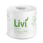 LIVI BASICS TOILET TISSUE 1 PLY 1000 SHEET CARTON 48