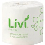LIVI TOILET TISSUE 2PLY 400 SHEET CTN48