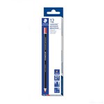 STAEDTLER 108 202 LUMOCOLOR PERMANENT GLASOCHROM PENCILS RED BOX 12