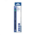 STAEDTLER 108 205 LUMOCOLOR PERMANENT GLASOCHROM PENCILS GREEN BOX 12