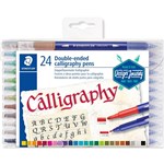 STAEDTLER CALLIGRAPHY MARKERS DOUBLE ENDED ASSORTED PACK 24