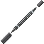 STAEDTLER 348 LUMOCOLOR DUO PERMANENT MARKER BULLET 06MM15MM BLACK