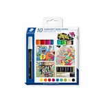 STAEDTLER LUMOCOLOUR 349 PAINT MARKER 24MM ASSORTED PACK 10