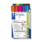 STAEDTLER 351 LUMOCOLOR WHITEBOARD MARKER BULLET ASSORTED BOX 10