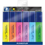 STAEDTLER 364WP6 HIGHLIGHTER TEXTSURFER ULTRA SOFT CHISEL APPROX 15MM ASST WALLET 6