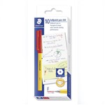 STAEDTLER 430F2 STICK BALLPOINT PEN FINE RED BX10