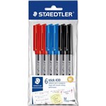 STAEDTLER 430 STICK BALLPEN MEDIUM ASSORTED PACK 6