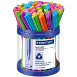 STAEDTLER 432 TRIANGULAR BALLPOINT STICK PEN MEDIUM ASSORTED CUP 50