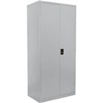 STEELCO STATIONERY CUPBOARD 4 SHELVES 2000 X 914 X 463MM SILVER GREY