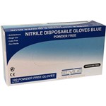 STYLUS NITRILE POWDERFREE DISPOSABLE GLOVES EXTRA LARGE BLUE PACK 100