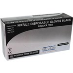 STYLUS NITRILE POWDERFREE GLOVES EXTRA LARGE BLACK PACK 100