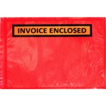 SELF ADHESIVE ENVELOPES STYLUS 175MM X 125MM INVOICE ENCLOSED RED PK1000