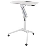 SYLEX STOCKHOLM HEIGHT ADJUSTABLE MOBILE LAPTOP DESK 715 X 475MM WHITE