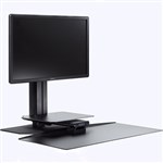 SYLEX UPRITE ERGO SINGLE MONITOR SITSTAND WORKSTATION BLACK