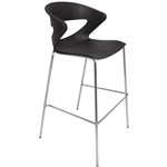 RAPIDLINE TAURUSSTBK TAURUS POLY BAR STOOL CHROME BASE BLACK