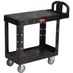RUBBERMAID HEAVY DUTY UTILITY CART FLAT SHELF BLACK